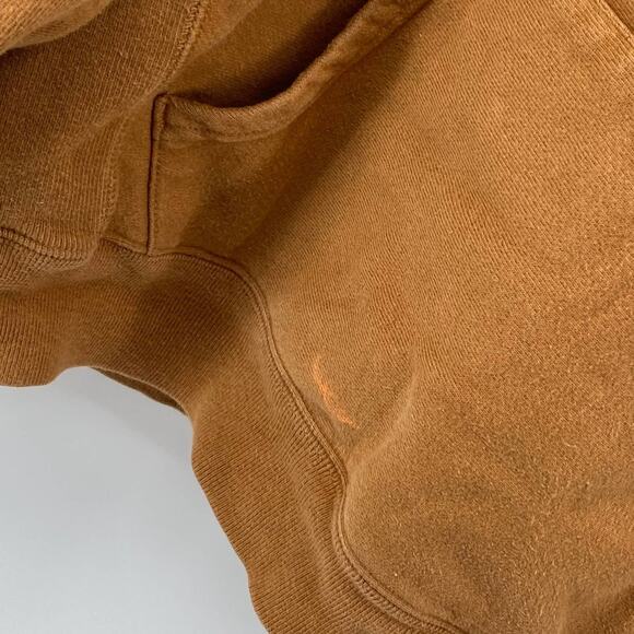 Champion Reverse Weave Rust Orange Cropped Hoodie Hooded Sweatshirt Sz Med - Picture 5 of 7